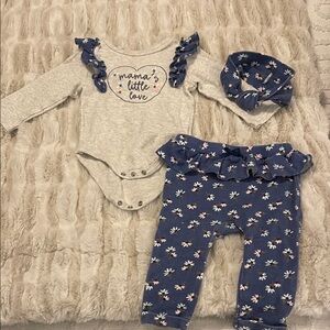 Catherine Malandrino Gray and Blue Kids Matching Set